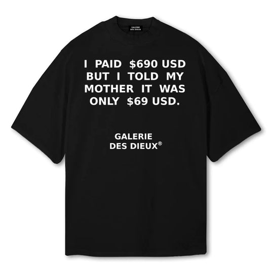 $ 690 USD // Black Tee Big Neck