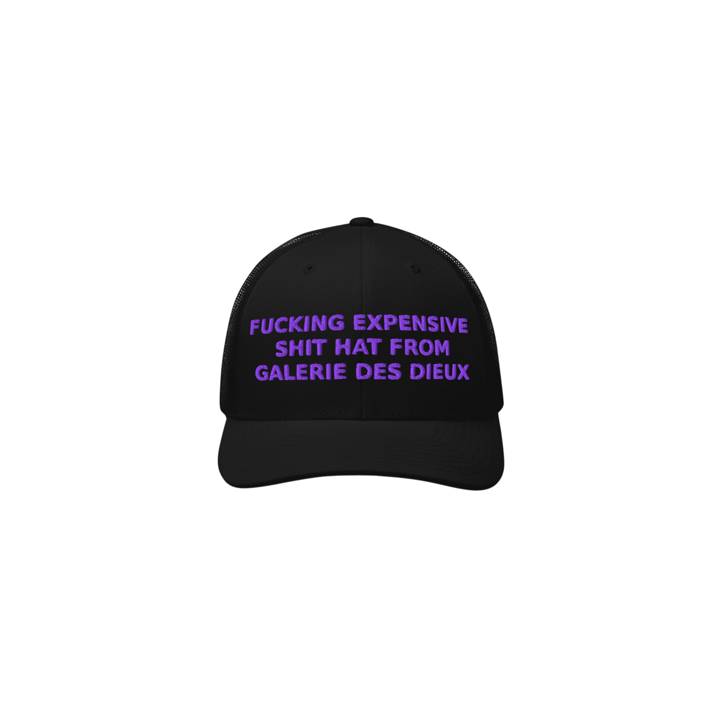 EXPENSIVE SHIT HAT - Retro Trucker Cap - Black&Violet