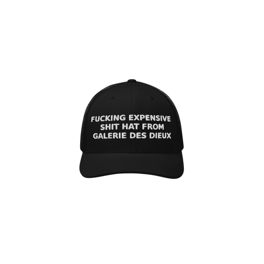 EXPENSIVE SHIT HAT - Retro Trucker Cap - Black&White