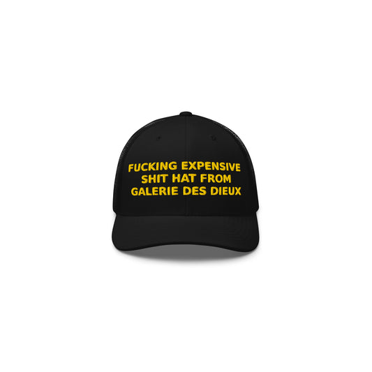 EXPENSIVE SHIT HAT - Retro Trucker Cap - Black&Yellow