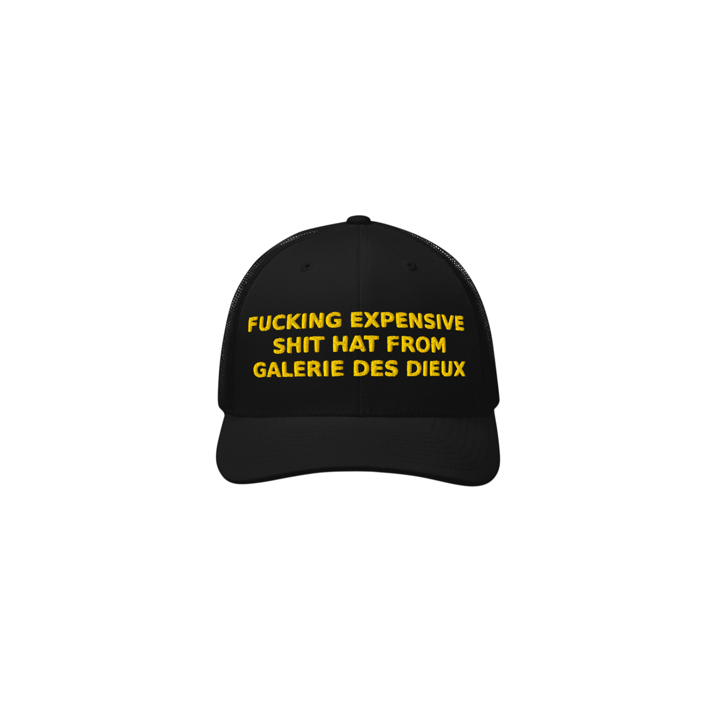 EXPENSIVE SHIT HAT - Retro Trucker Cap - Black&Yellow