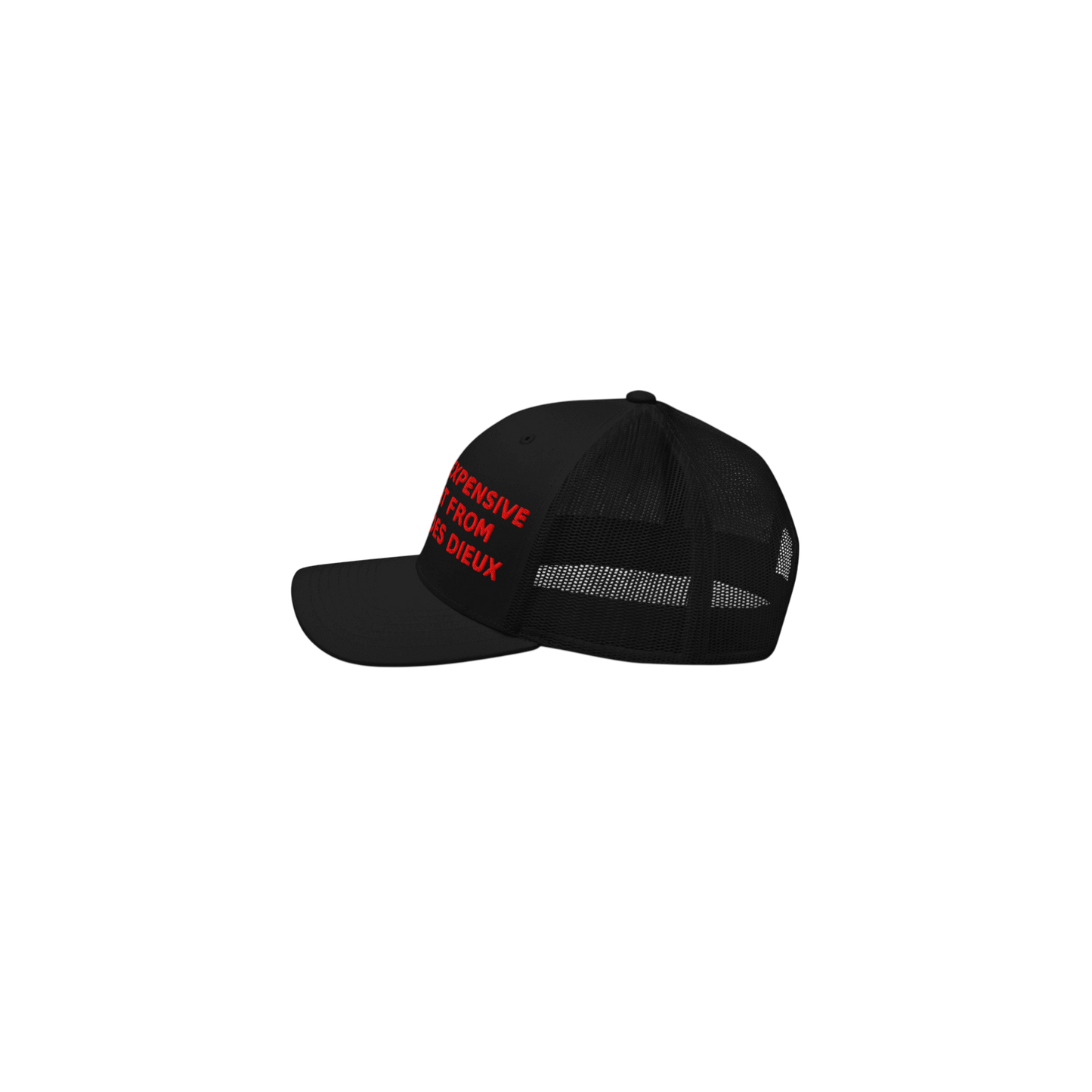 EXPENSIVE SHIT HAT - Retro Trucker Cap - Black&Red