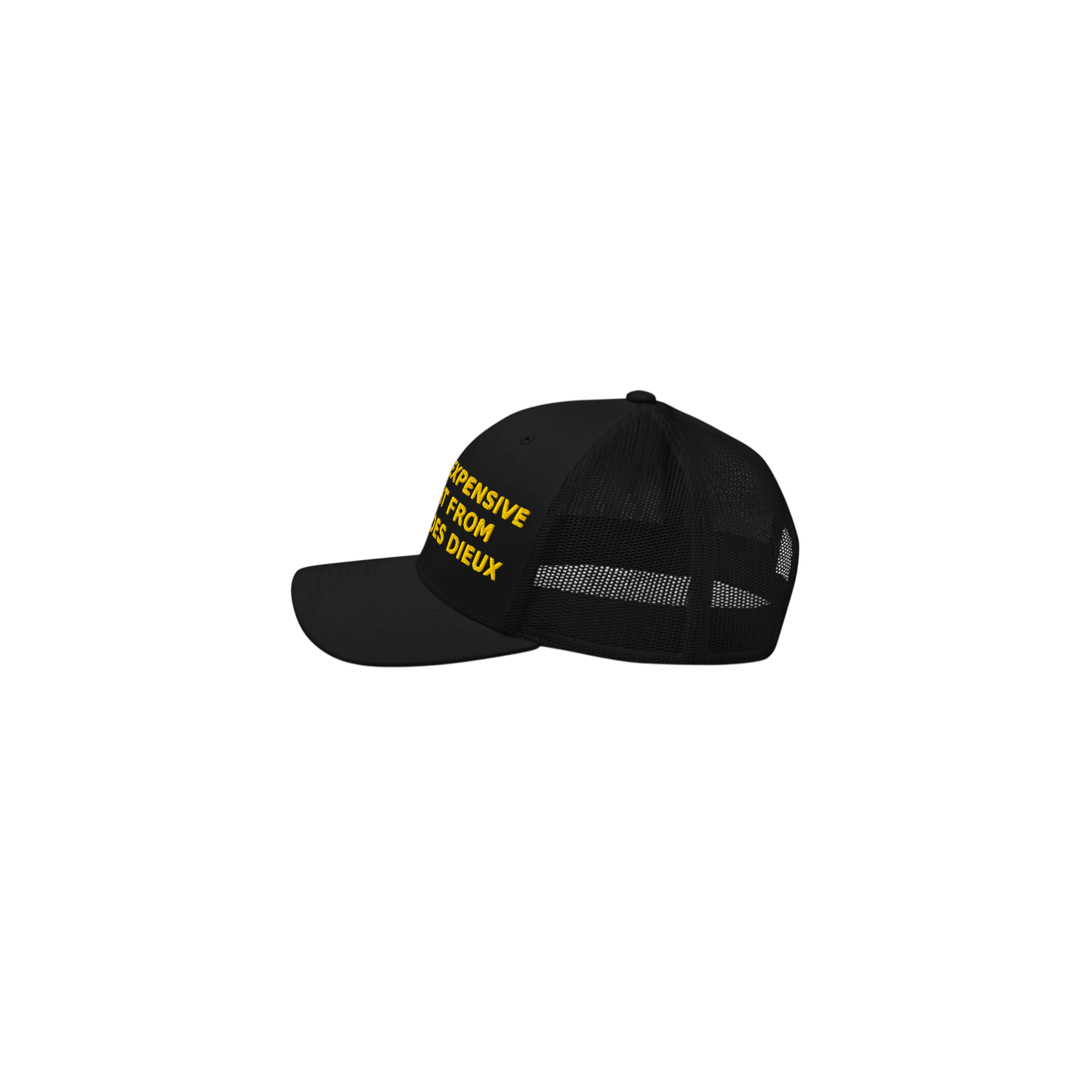 EXPENSIVE SHIT HAT - Retro Trucker Cap - Black&Yellow