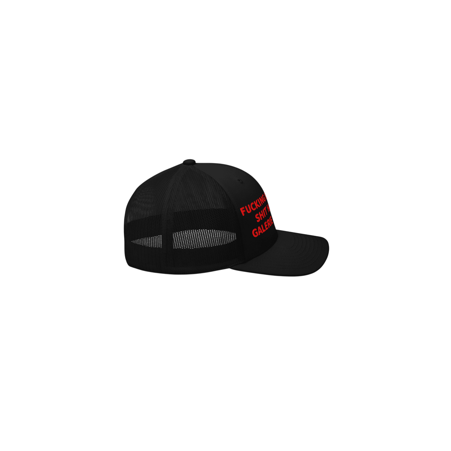 EXPENSIVE SHIT HAT - Retro Trucker Cap - Black&Red