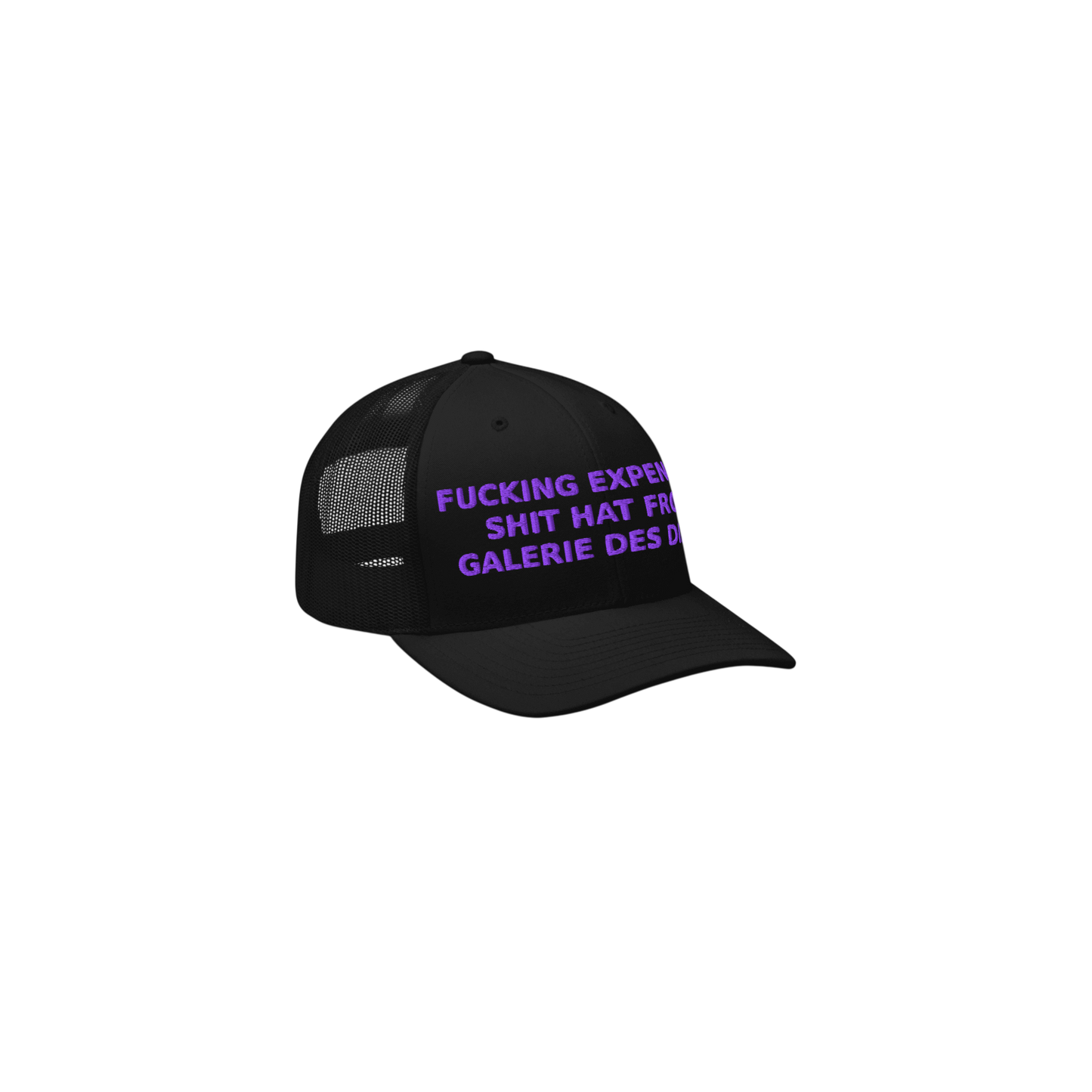 EXPENSIVE SHIT HAT - Retro Trucker Cap - Black&Violet