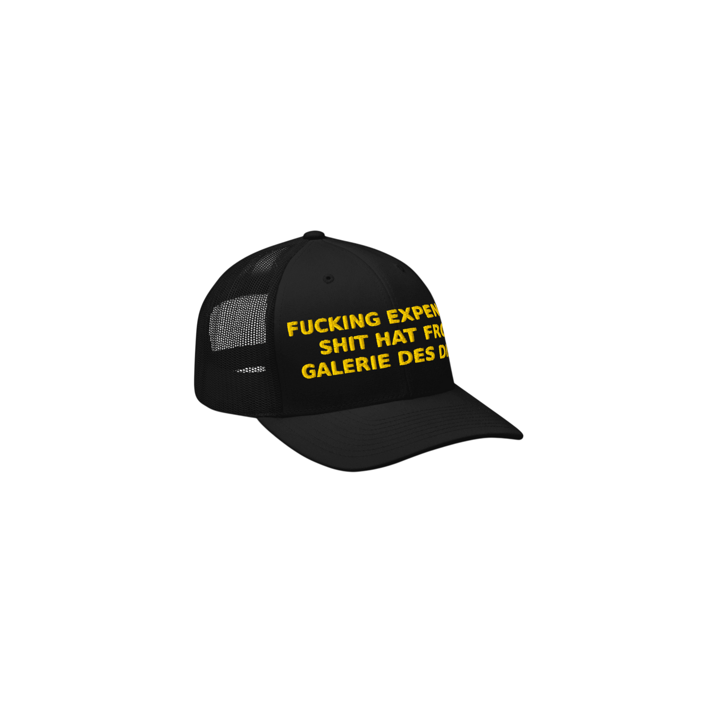 EXPENSIVE SHIT HAT - Retro Trucker Cap - Black&Yellow