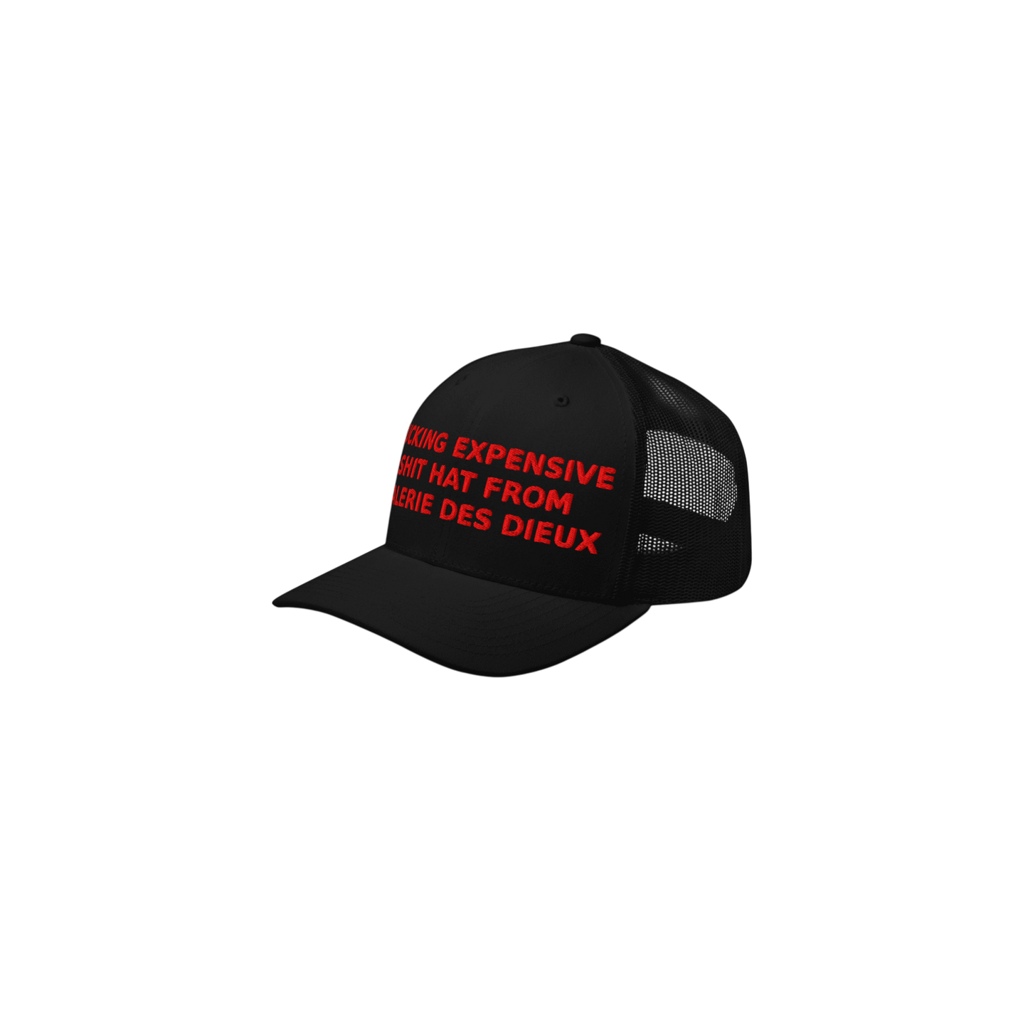 EXPENSIVE SHIT HAT - Retro Trucker Cap - Black&Red