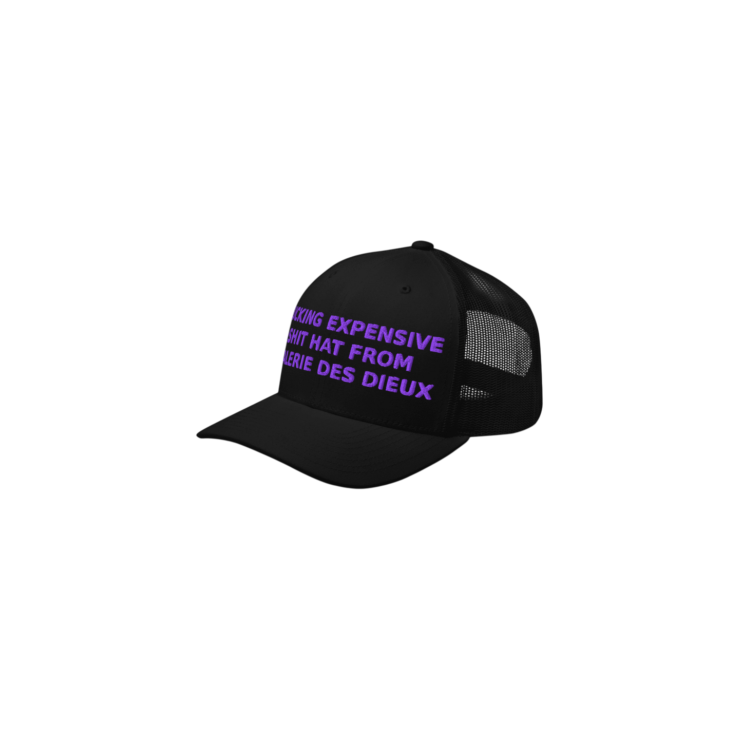 EXPENSIVE SHIT HAT - Retro Trucker Cap - Black&Violet