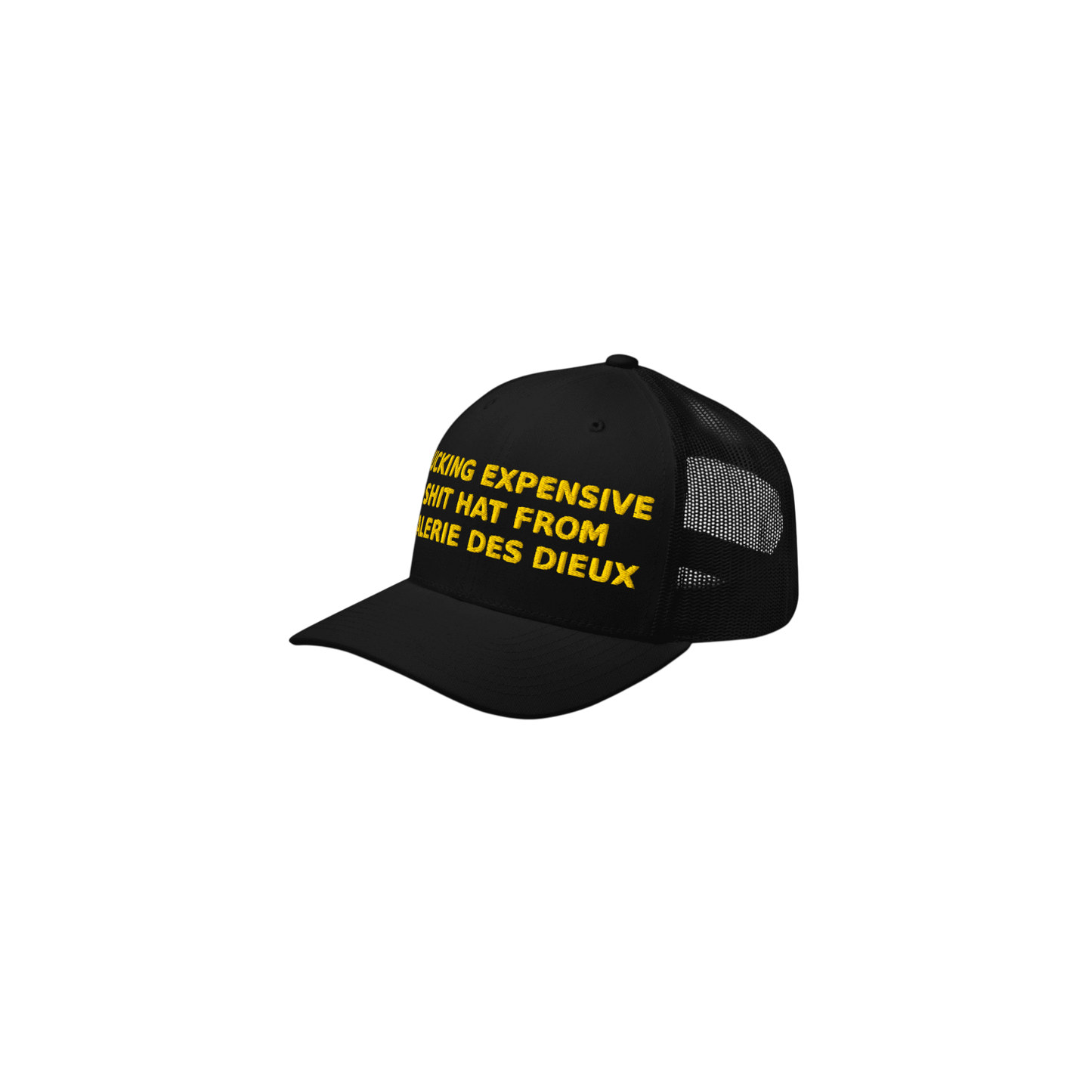 EXPENSIVE SHIT HAT - Retro Trucker Cap - Black&Yellow